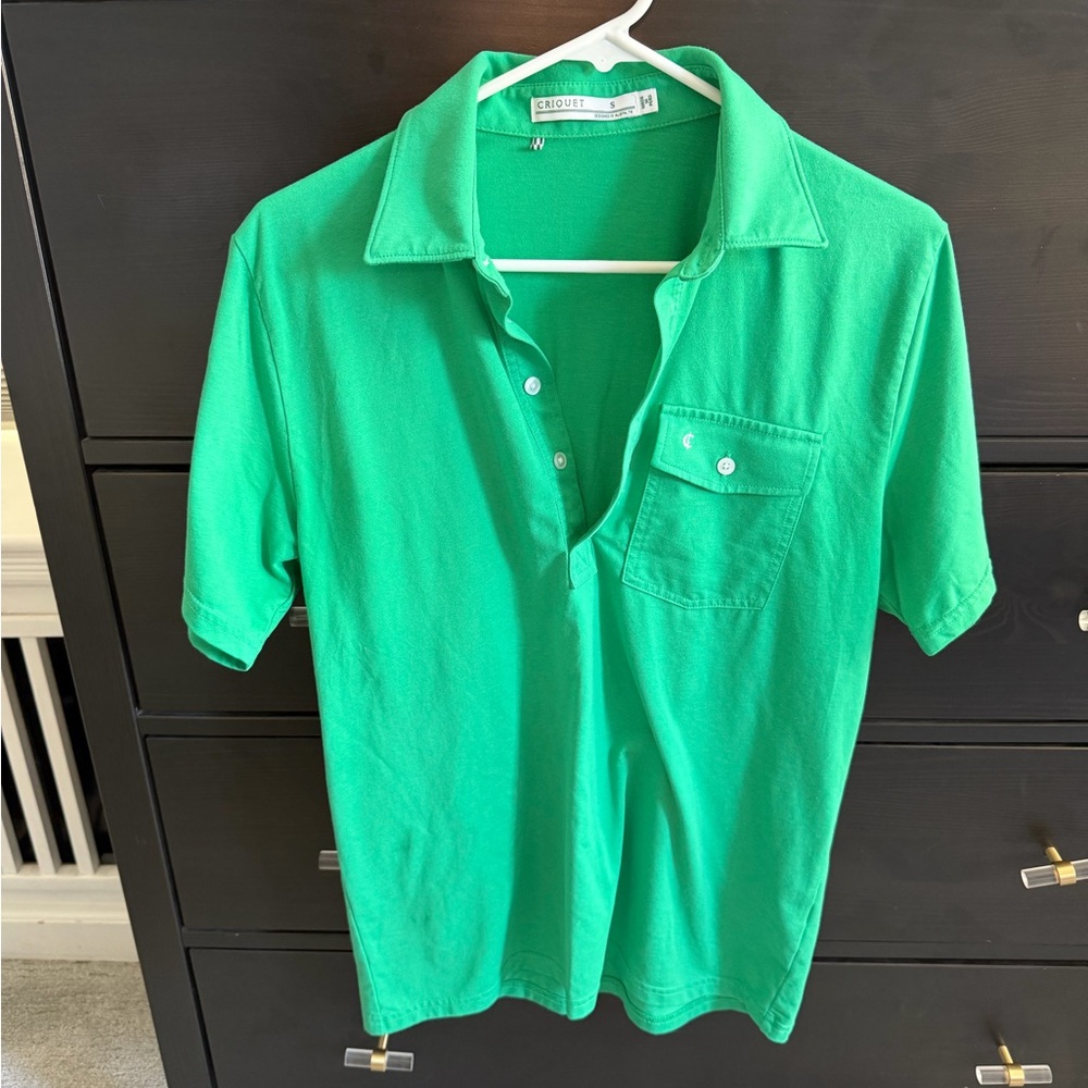 Criquet Classic Cotton Green Polo Shirt